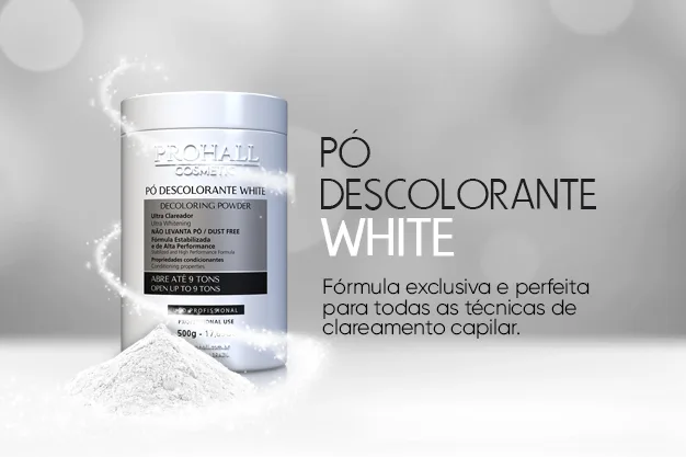 Conheça o Pó Descolorante White Prohall Cosmetic